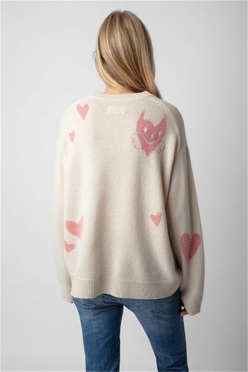 Zadig And Voltaire Markus Heart Cashmere Sweater Judo | ZV-256445