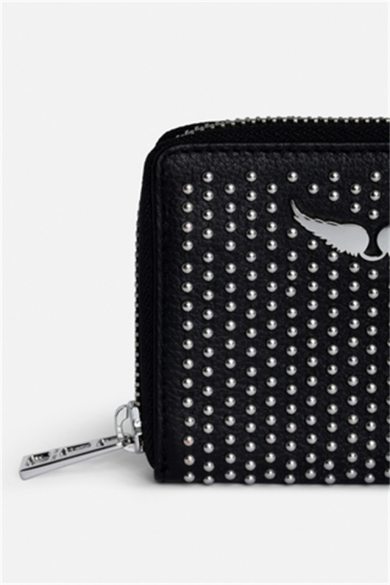 Zadig And Voltaire Mini Dotted Swiss Wallet Black | ZV-255932