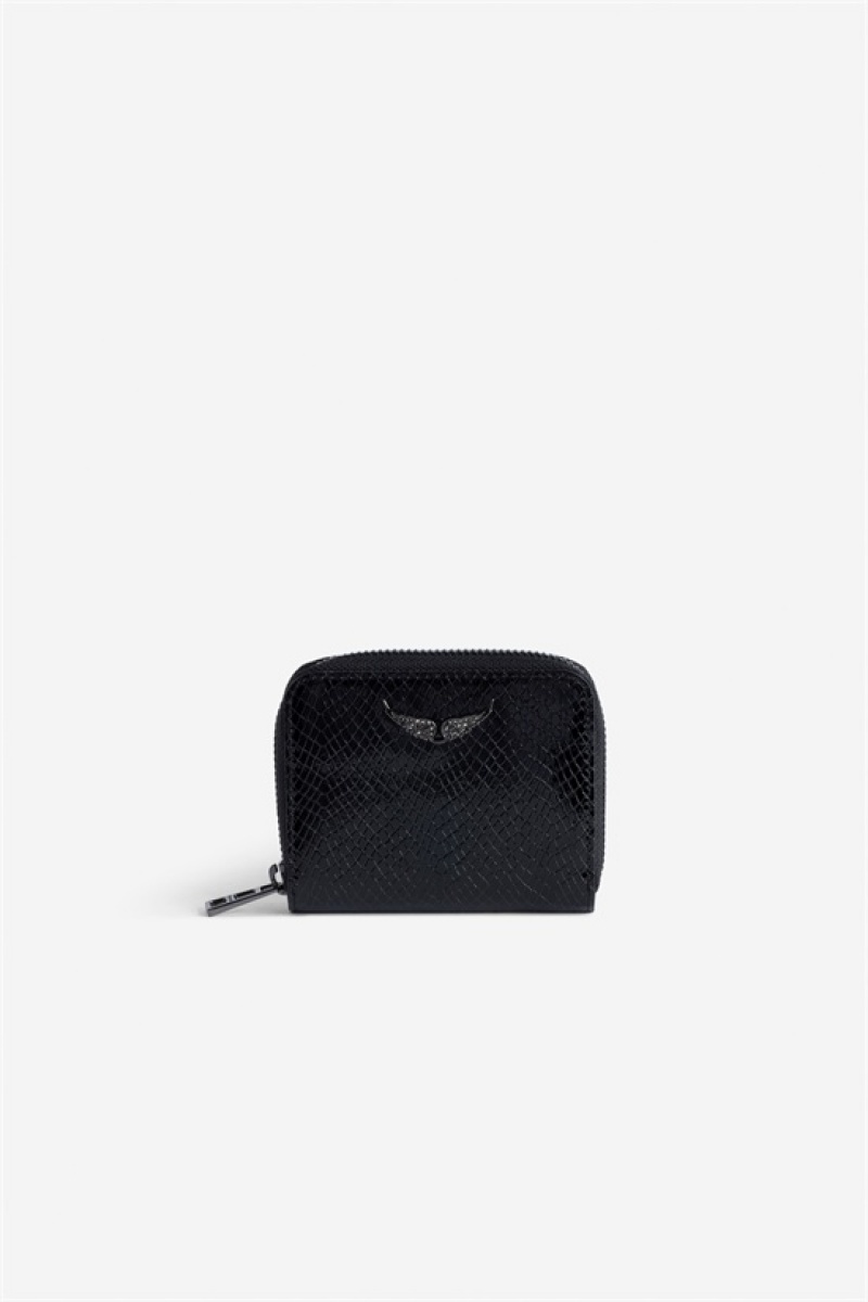 Zadig And Voltaire Mini Glossy Wallet Black | ZV-255933