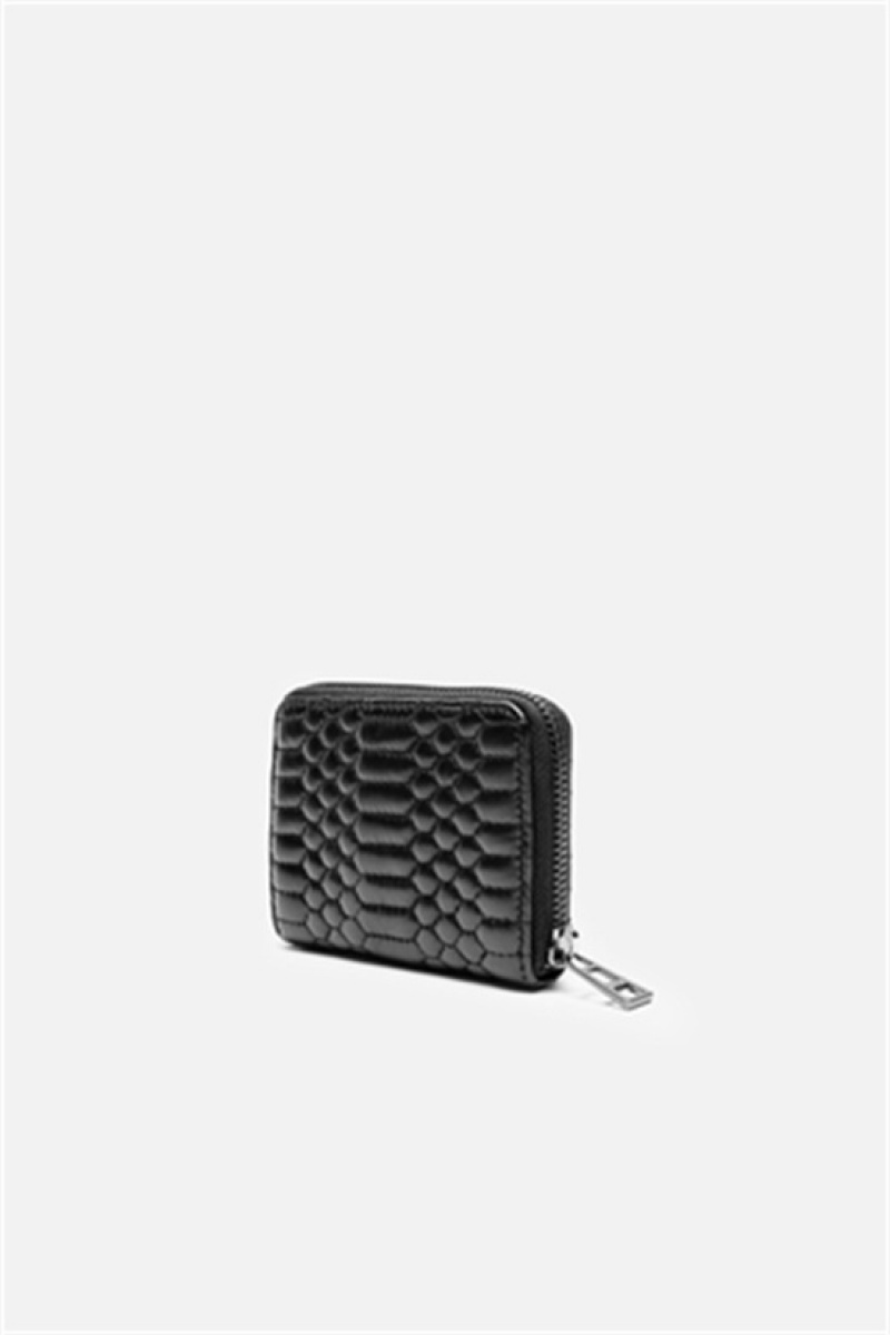 Zadig And Voltaire Mini Matelasse Wallet Black | ZV-255937