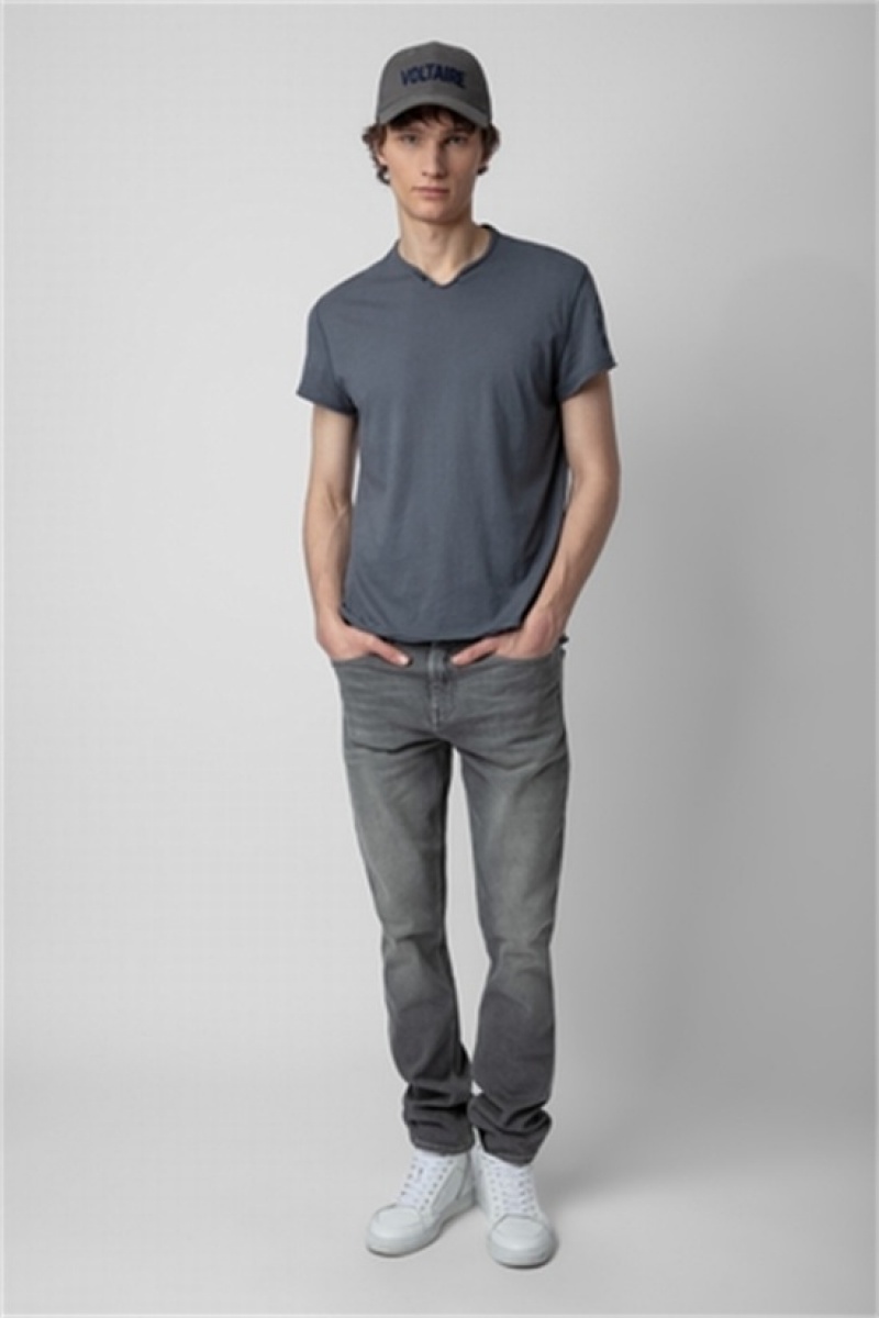 Zadig And Voltaire Monasti Arrow Henley T-shirt Uniform | ZV-255688