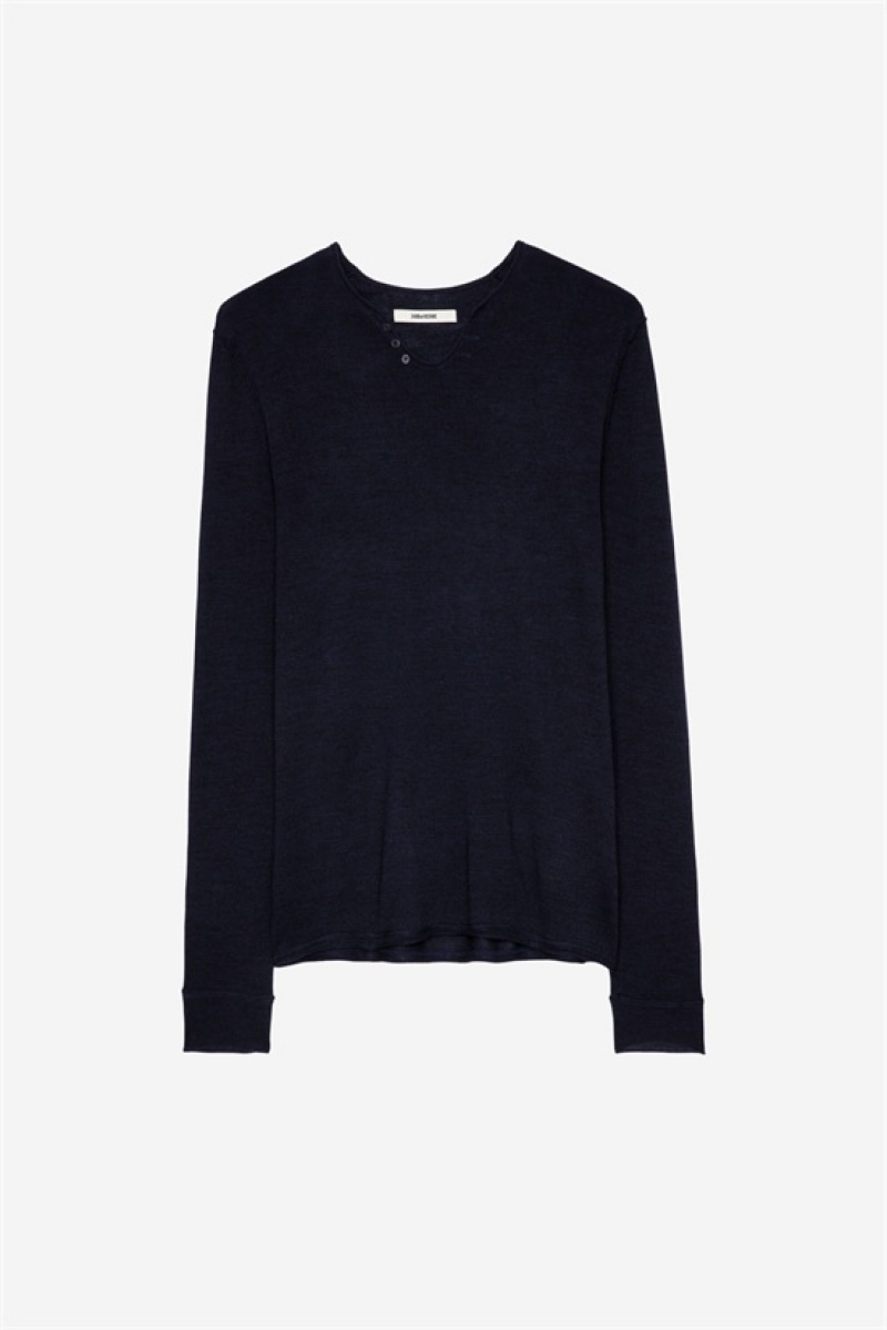 Zadig And Voltaire Monastir Sweater Dark Blue | ZV-255764