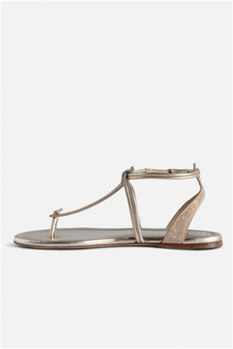 Zadig And Voltaire Moonstar Sandals Gold | ZV-255788