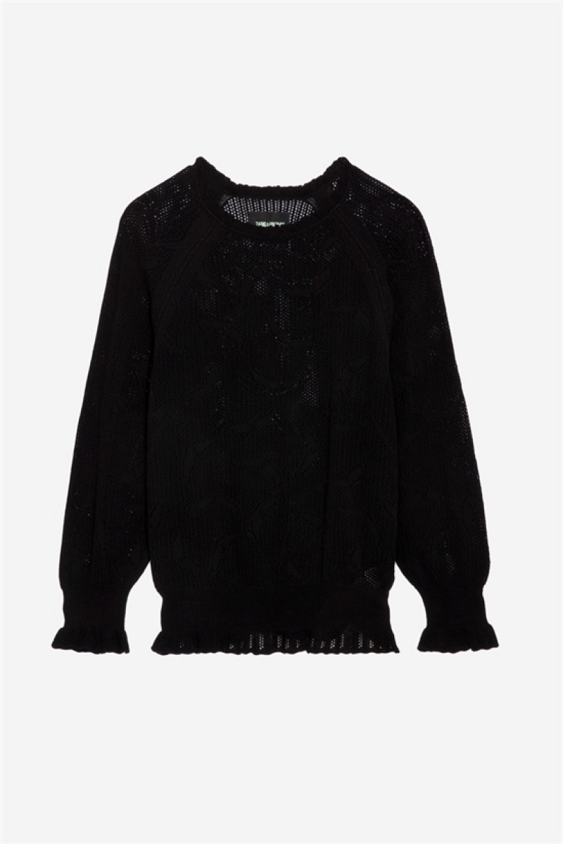 Zadig And Voltaire Moria Cotton Jumper Black | ZV-256446