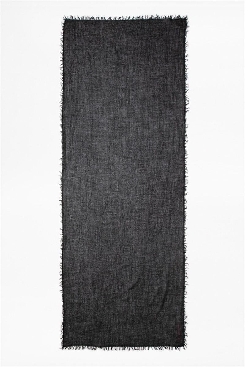 Zadig And Voltaire Nuage Cashmere Scarf Black | ZV-255824