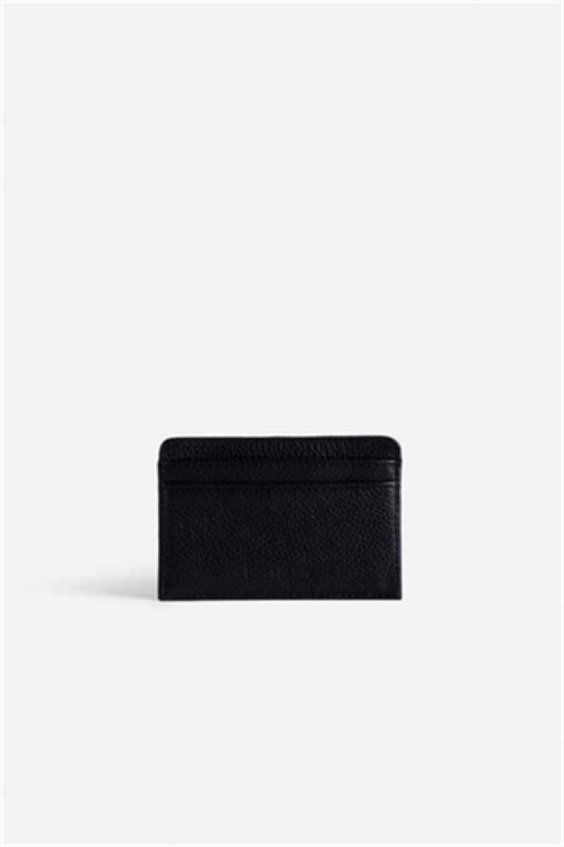 Zadig And Voltaire Pass Card Holder Black Gold | ZV-255943