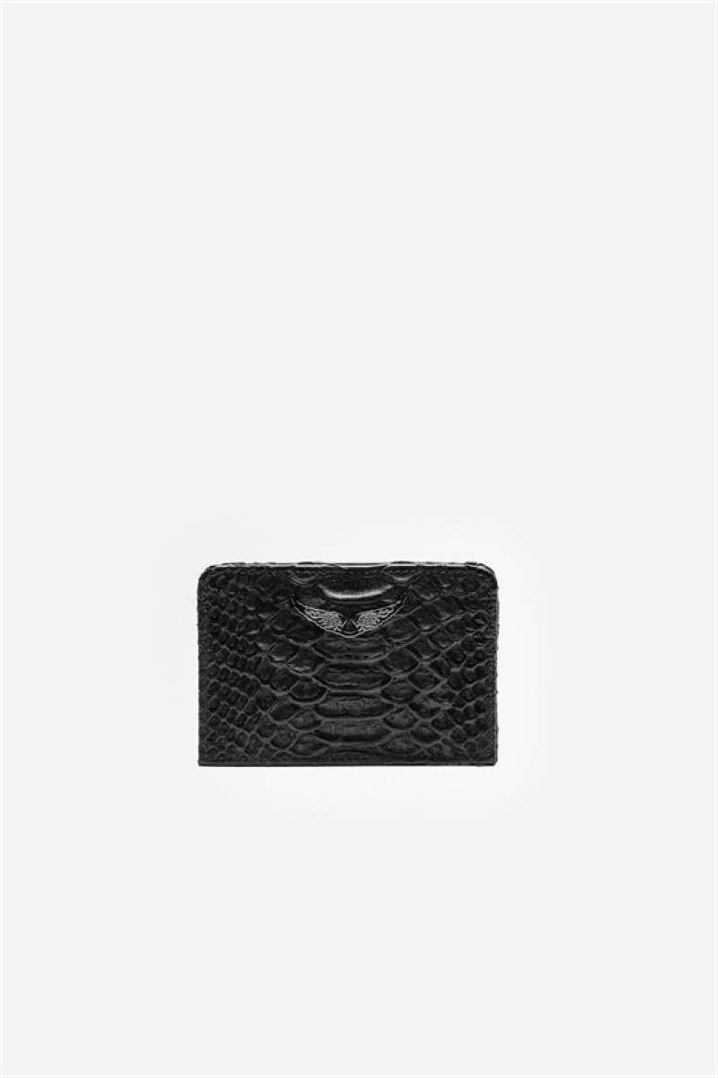 Zadig And Voltaire Pass Savage Wallet Black | ZV-255953