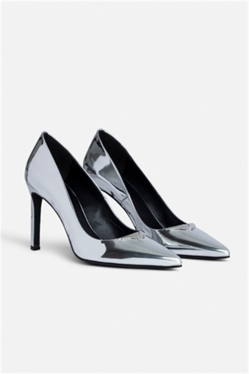 Zadig And Voltaire Perfect Court Shoes Silver | ZV-255779