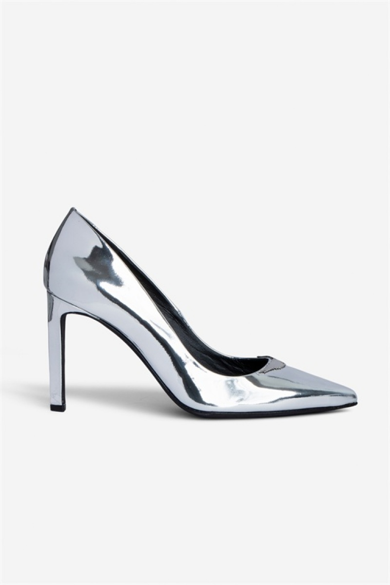 Zadig And Voltaire Perfect Court Shoes Silver | ZV-255779