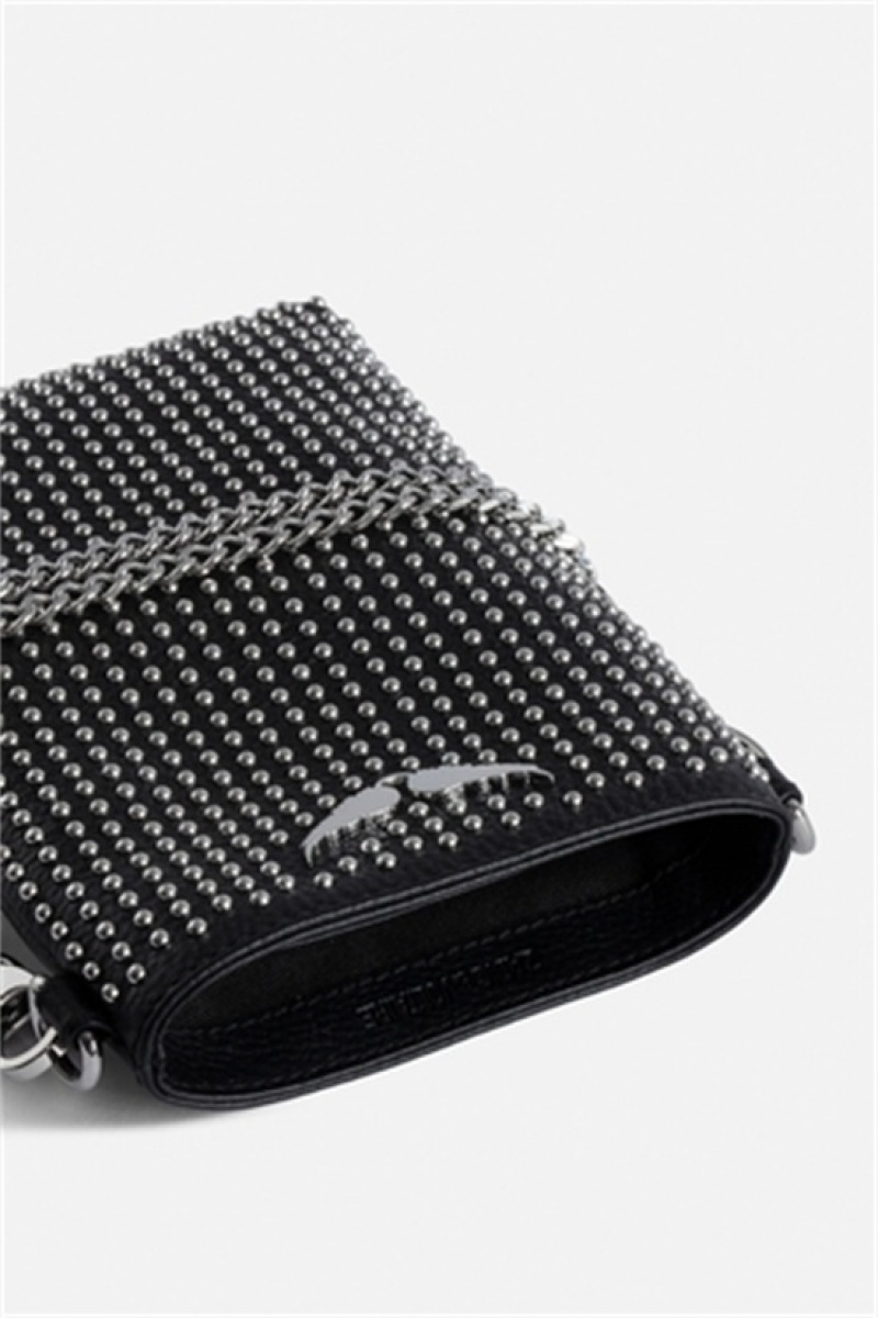 Zadig And Voltaire Pouch Rock Clutch Black | ZV-256071