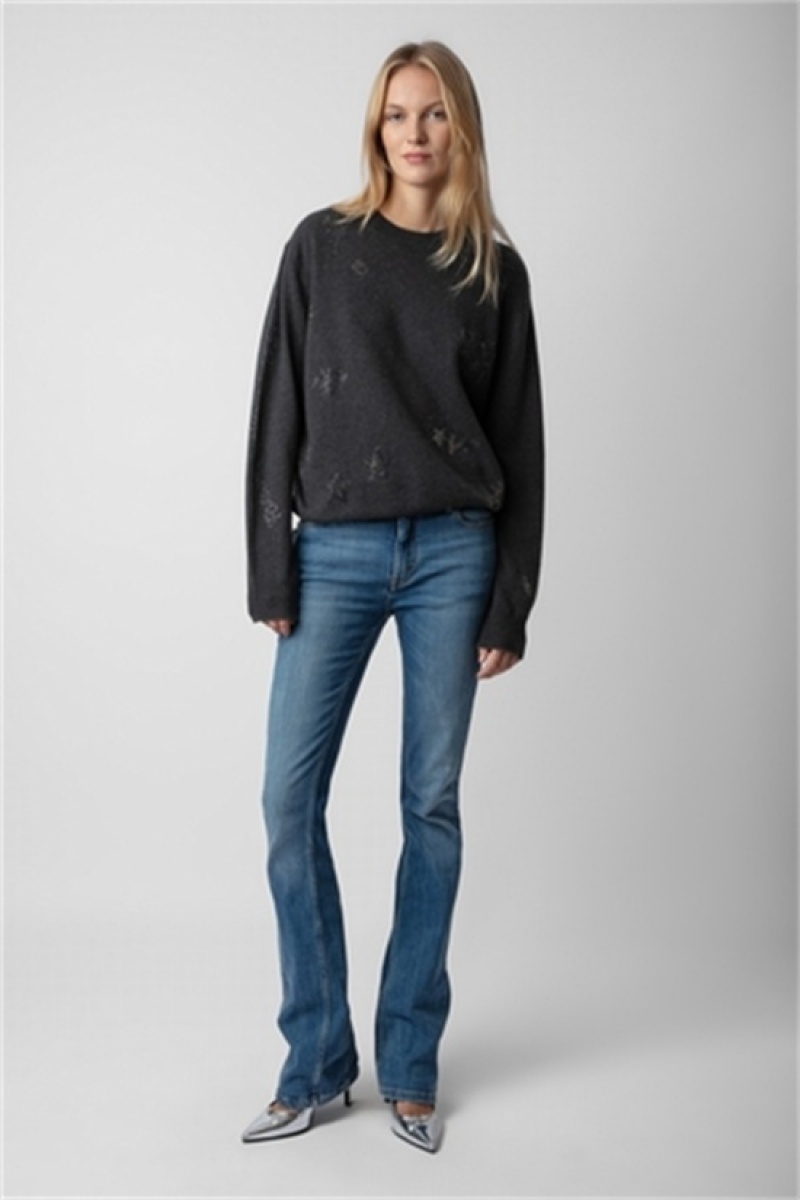 Zadig And Voltaire Pravis Sweater Kaki Slate | ZV-256441