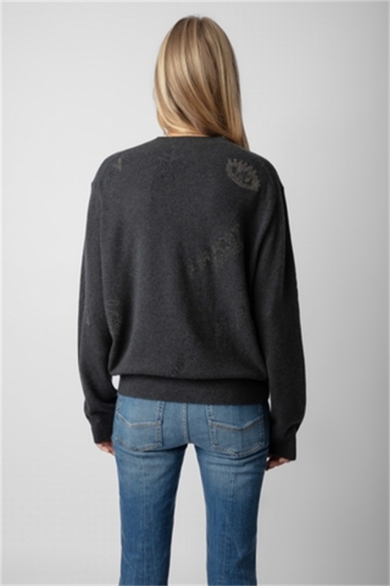 Zadig And Voltaire Pravis Sweater Kaki Slate | ZV-256441