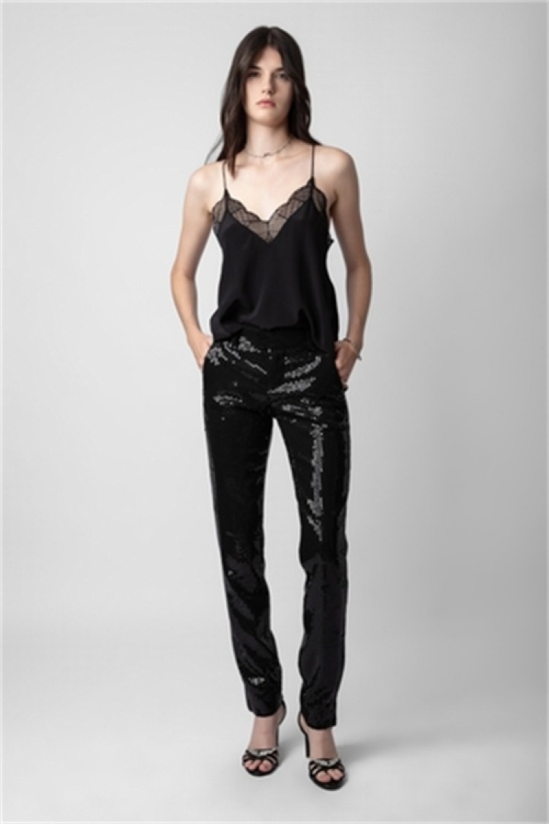 Zadig And Voltaire Prune Sequins Pants Black | ZV-256241