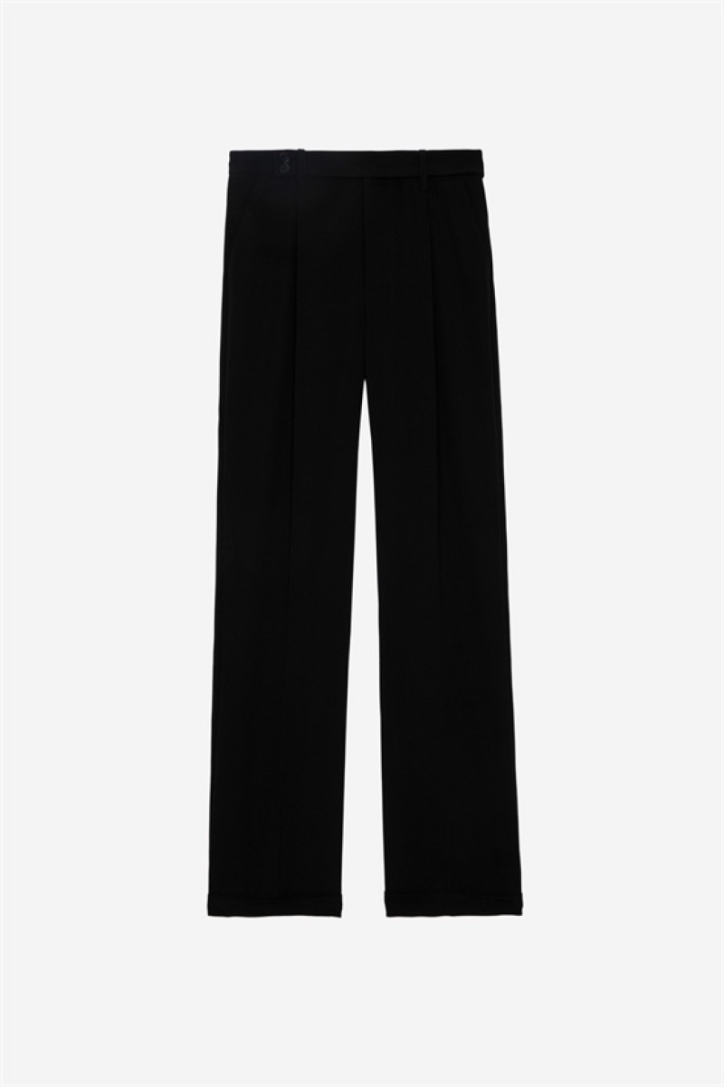 Zadig And Voltaire Pura Crepe Pants Black | ZV-256223