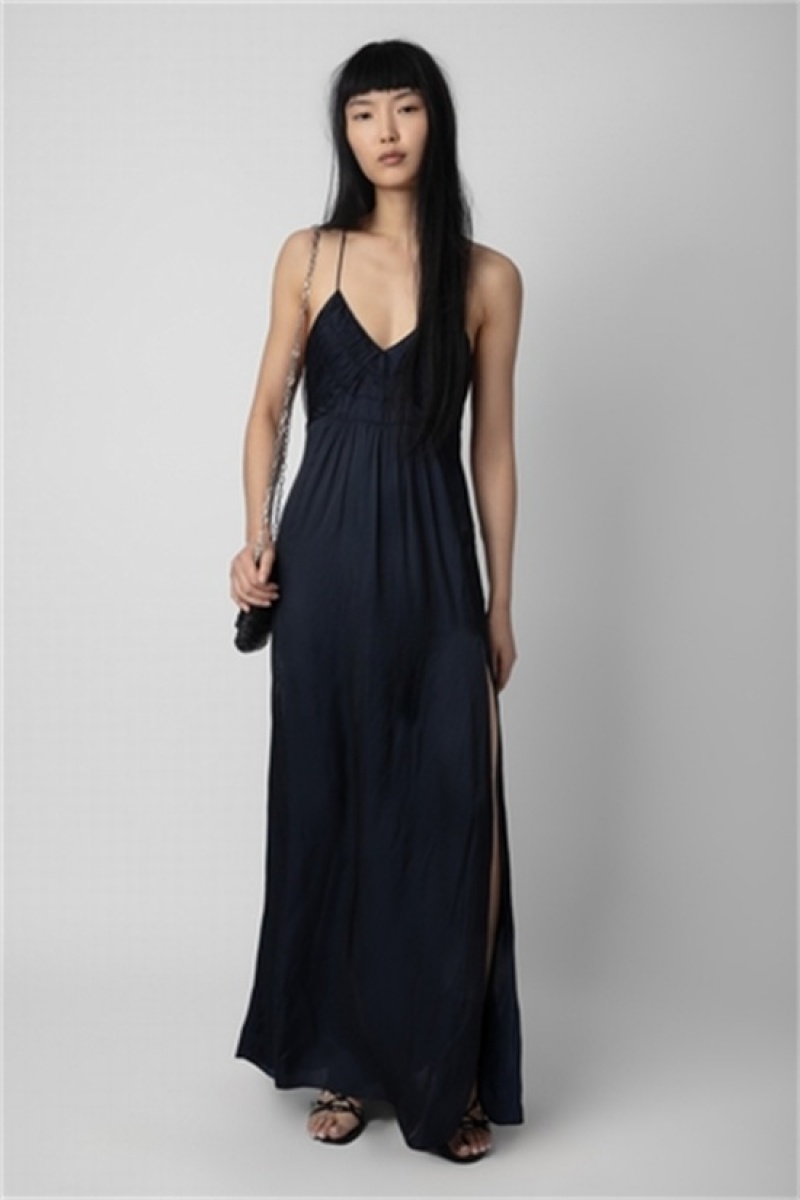 Zadig And Voltaire Rayonne Dress Dark Blue | ZV-256400