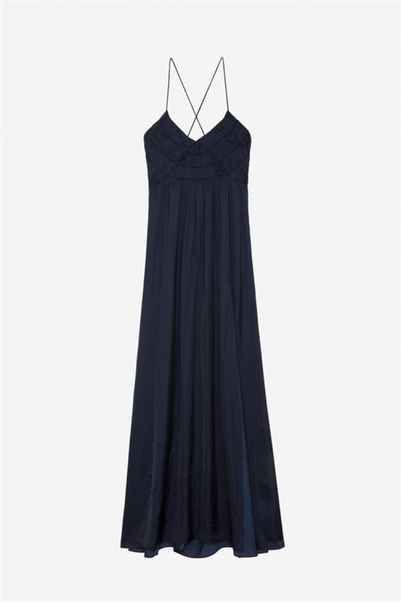 Zadig And Voltaire Rayonne Dress Dark Blue | ZV-256400