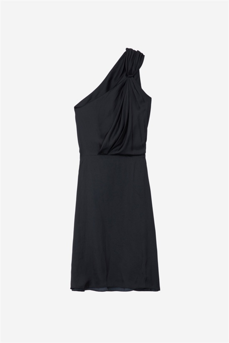 Zadig And Voltaire Razal Satin Dress Black | ZV-256369