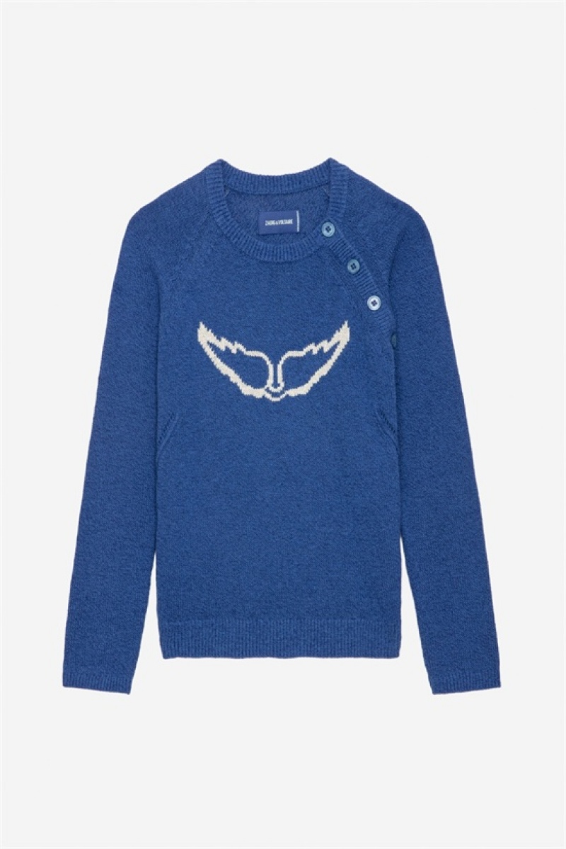 Zadig And Voltaire Regliss Wing Jumper Deep Sea | ZV-256422