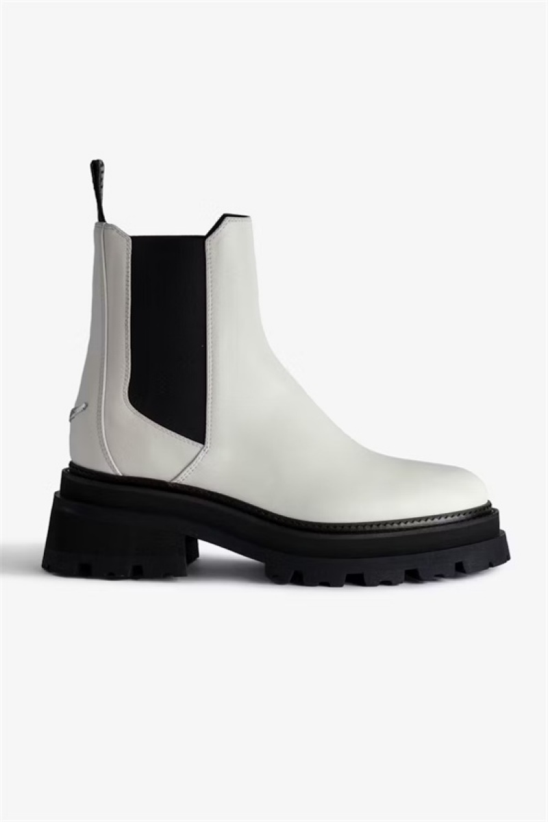 Zadig And Voltaire Ride Chelsea Boots White | ZV-255656