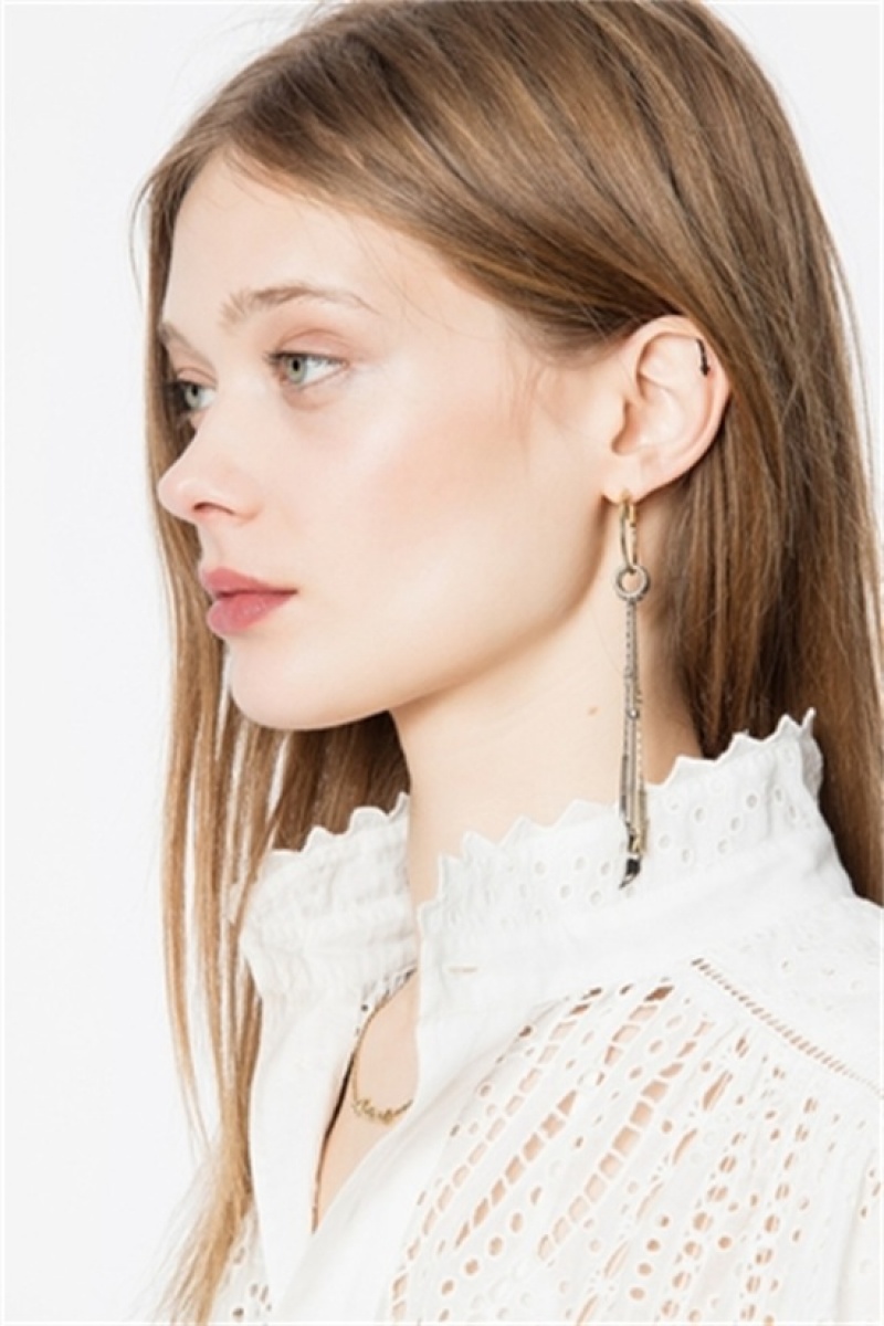 Zadig And Voltaire Rock Mix N Match Earring Shiny Gold | ZV-255899