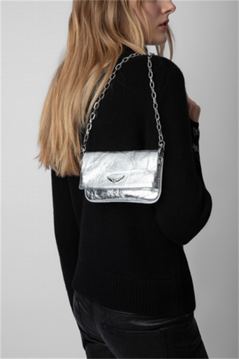 Zadig And Voltaire Rock Nano Eternal Bag Silver | ZV-256081