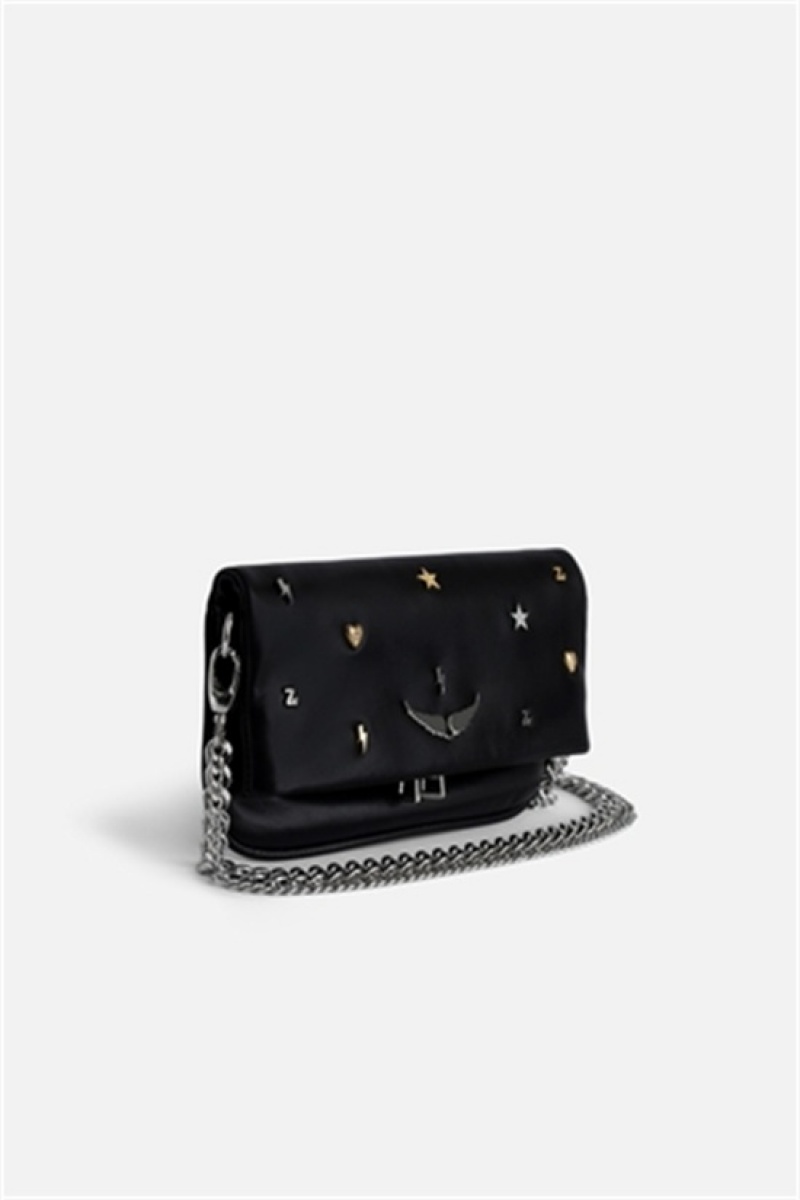 Zadig And Voltaire Rock Nano Lucky Charms Bag Black | ZV-256190