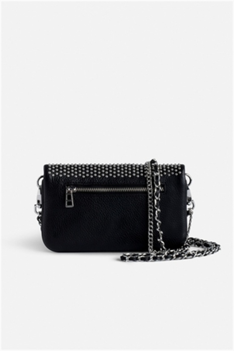 Zadig And Voltaire Rock Nano Plumetis Bag Black | ZV-256160