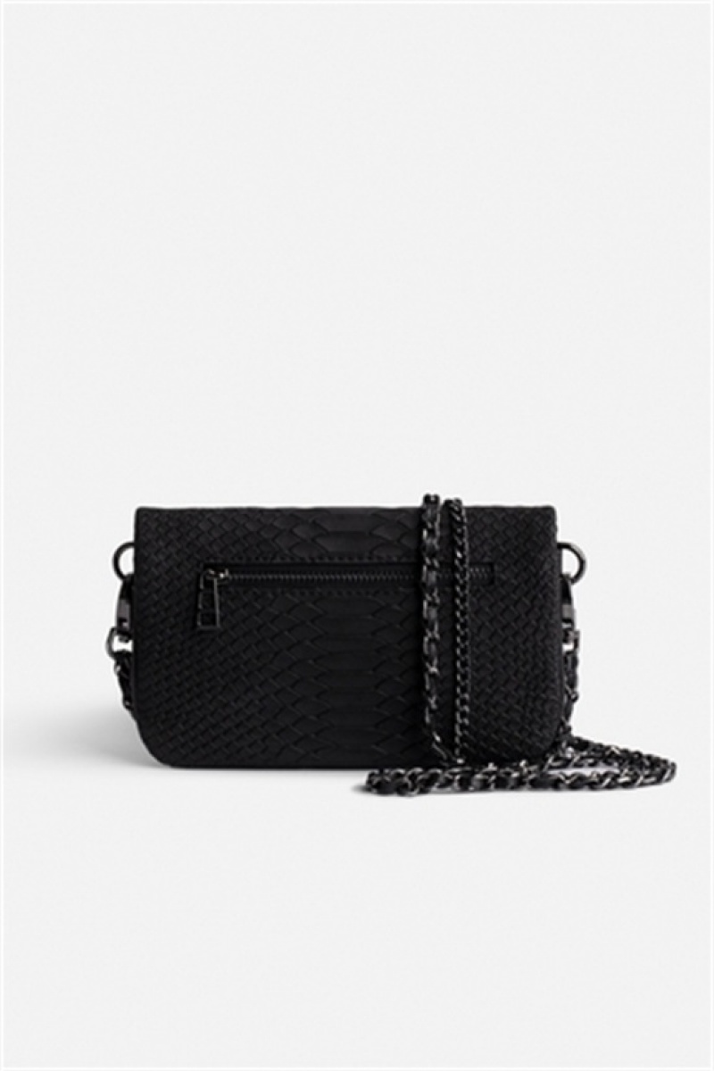 Zadig And Voltaire Rock Nano Soft Savage Bag Black | ZV-256154