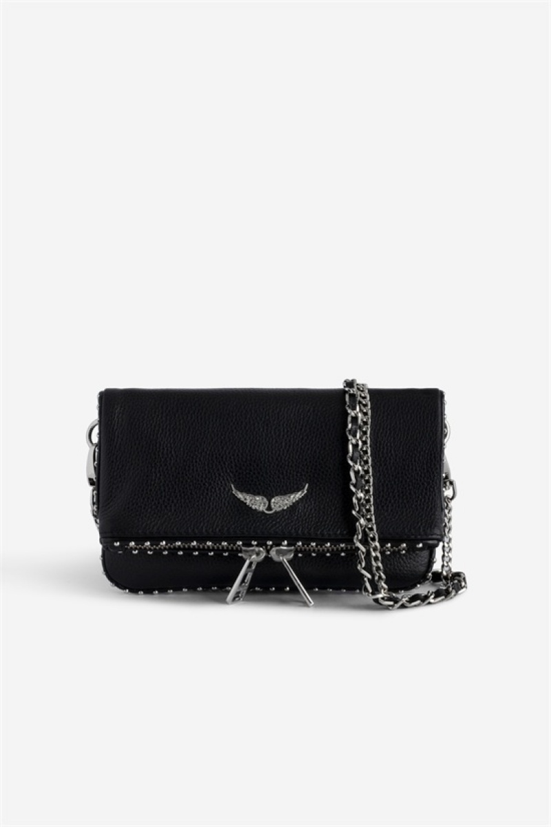 Zadig And Voltaire Rock Nano Studs Bag Black | ZV-256183