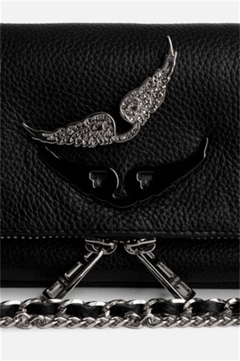 Zadig And Voltaire Rock Nano Swing Your Wings Noir Silver | ZV-256186