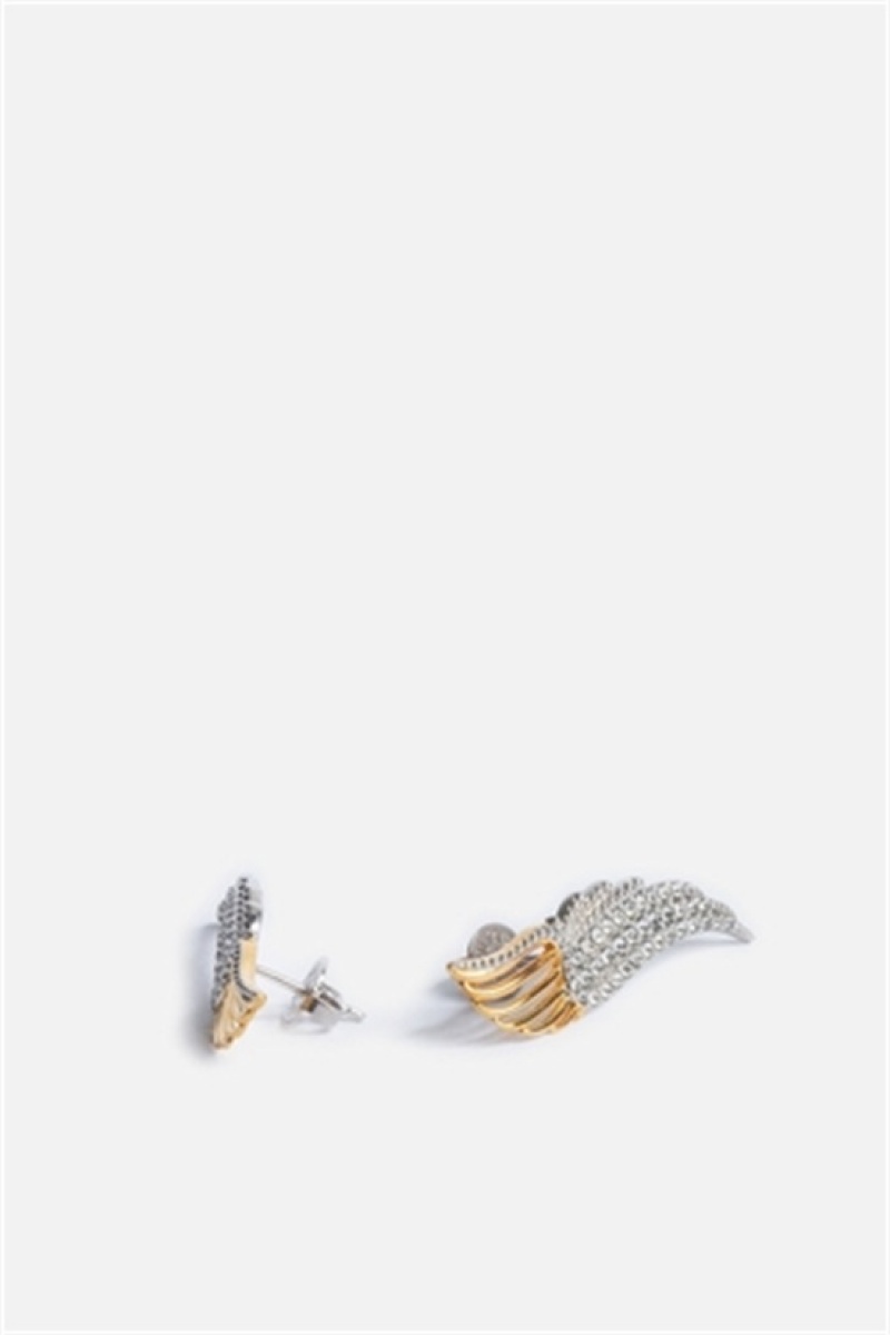 Zadig And Voltaire Rock Over Earrings Shiny Gold | ZV-255888