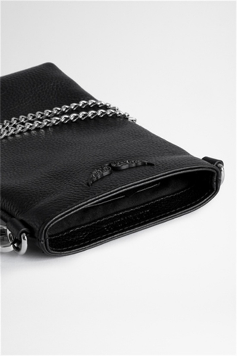 Zadig And Voltaire Rock Phone Pouch Black | ZV-256074