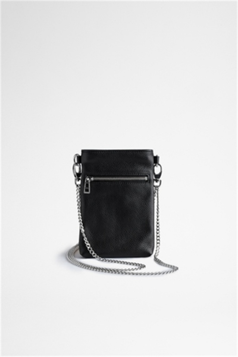 Zadig And Voltaire Rock Phone Pouch Black | ZV-256074