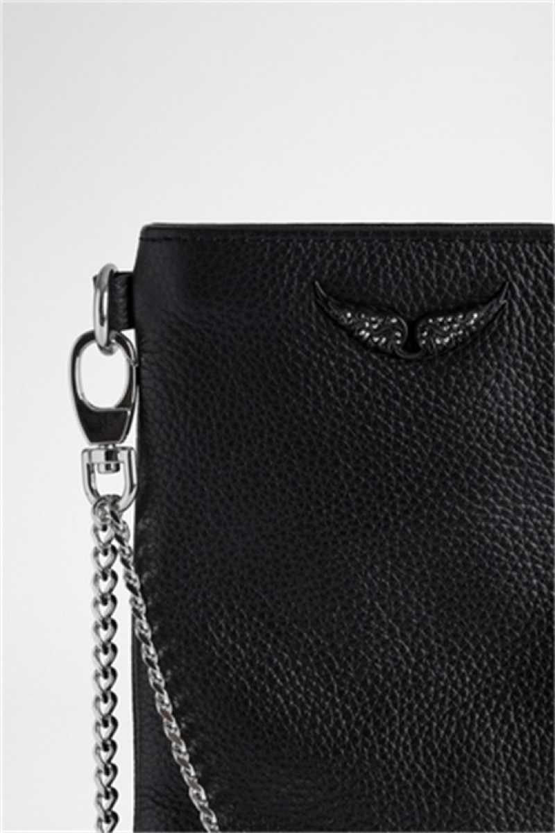 Zadig And Voltaire Rock Phone Pouch Black | ZV-255991