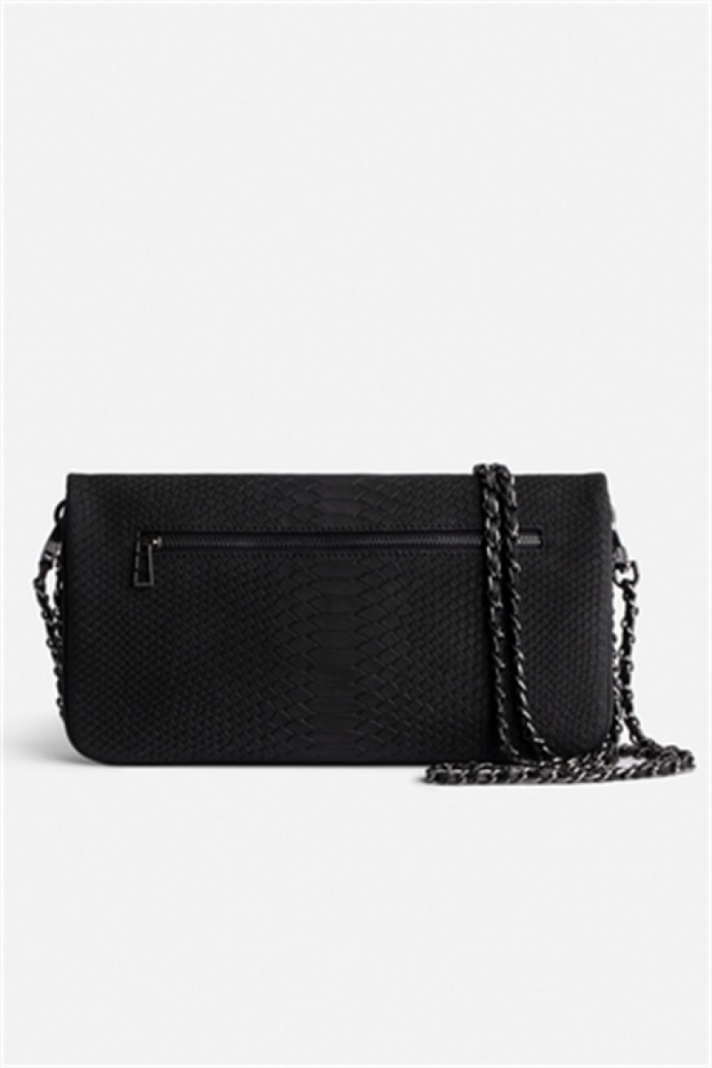 Zadig And Voltaire Rock Soft Savage Bag Black | ZV-256153