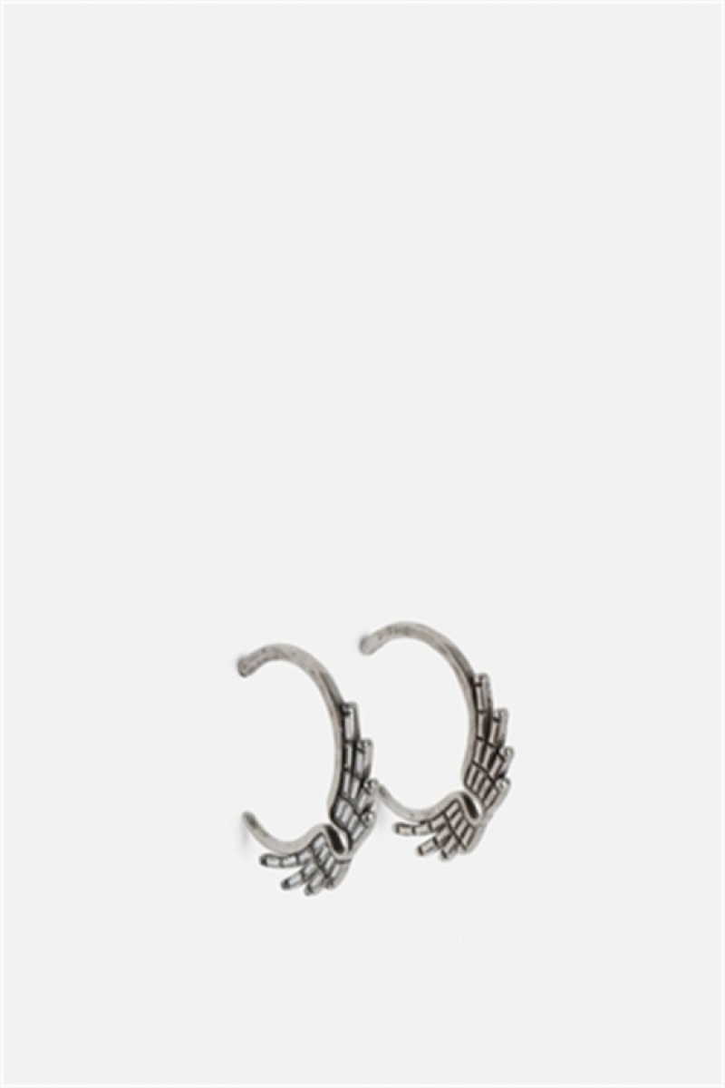 Zadig And Voltaire Rock Star Hoop Earring Antic Silver | ZV-255860