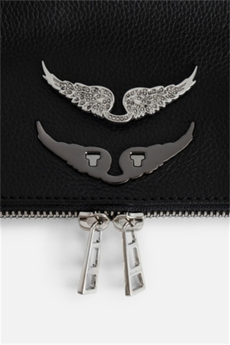 Zadig And Voltaire Rock Swing Your Wings Bag Black | ZV-256180