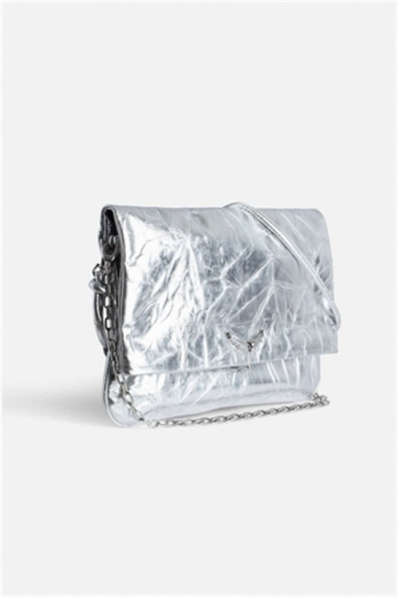 Zadig And Voltaire Rock Xl Eternal Bag Silver | ZV-256092