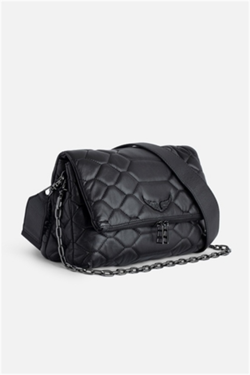 Zadig And Voltaire Rocky Mat Scale Bag Black | ZV-256113