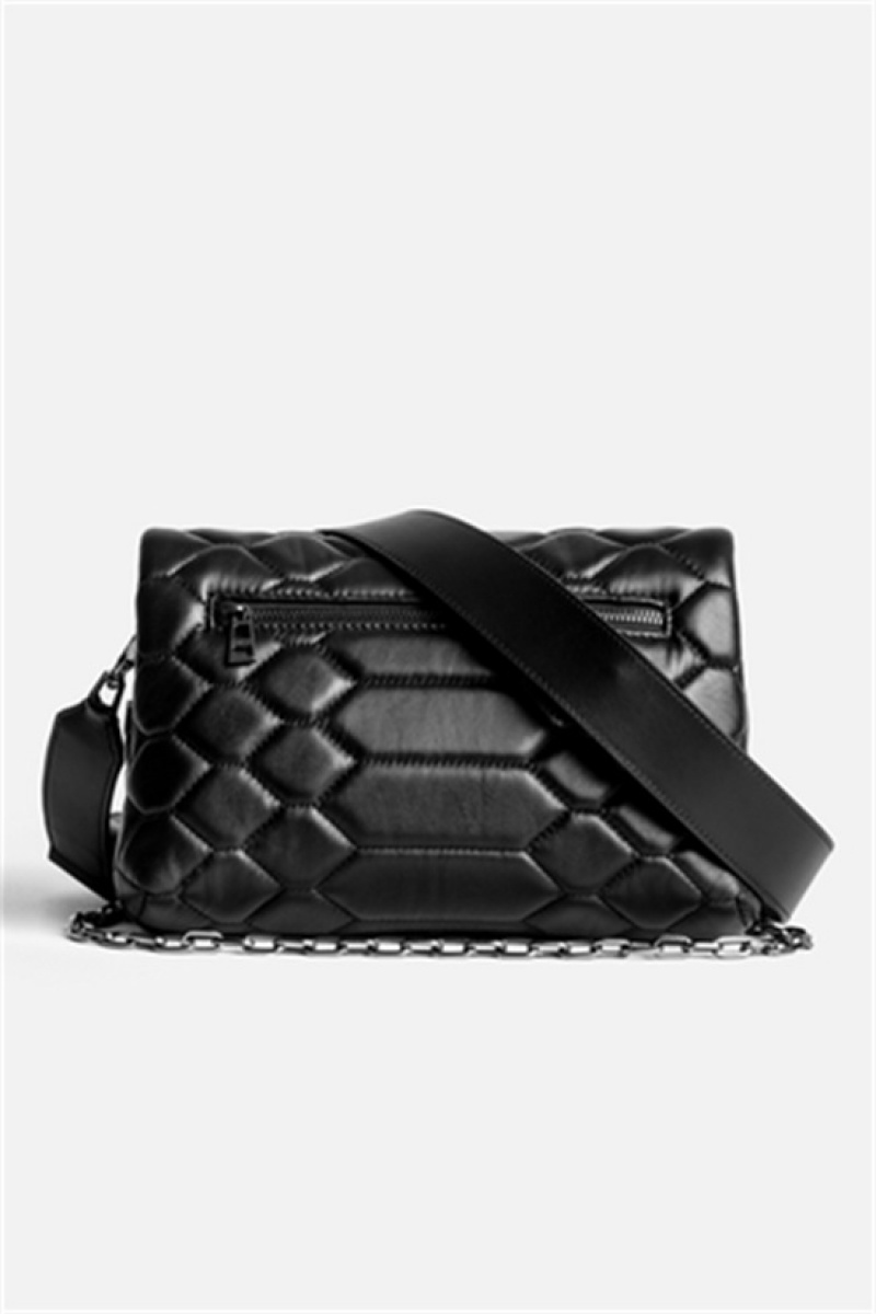 Zadig And Voltaire Rocky Mat Scale Bag Black | ZV-256113