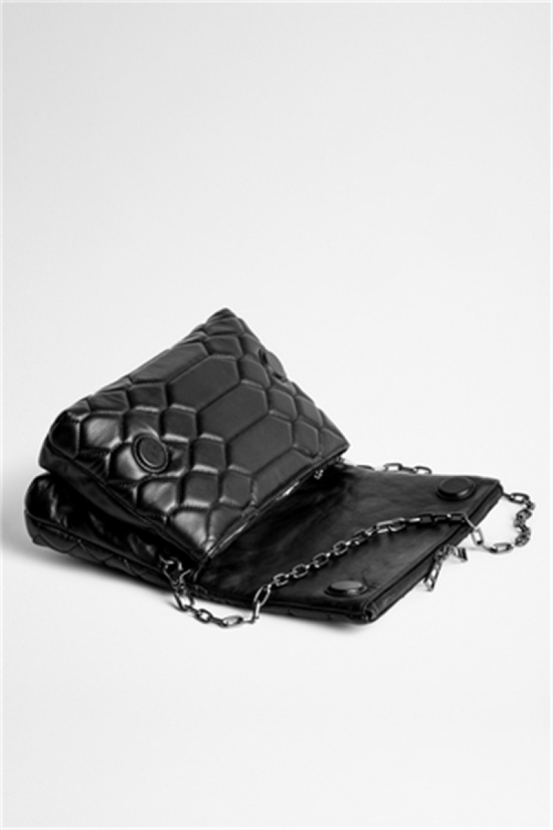 Zadig And Voltaire Rocky Mat Scale Bag Black | ZV-256113