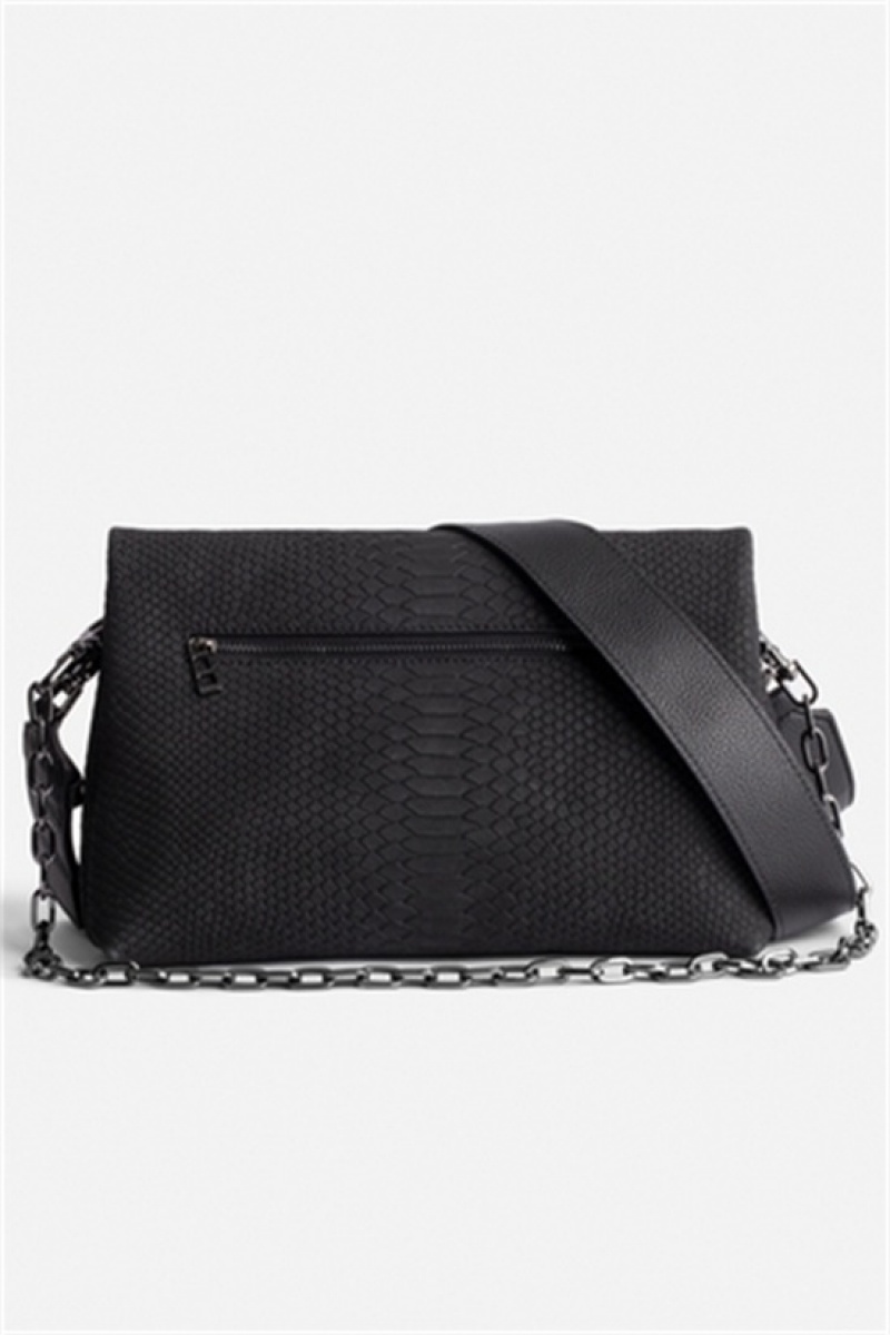 Zadig And Voltaire Rocky Soft Savage Bag Black | ZV-256041