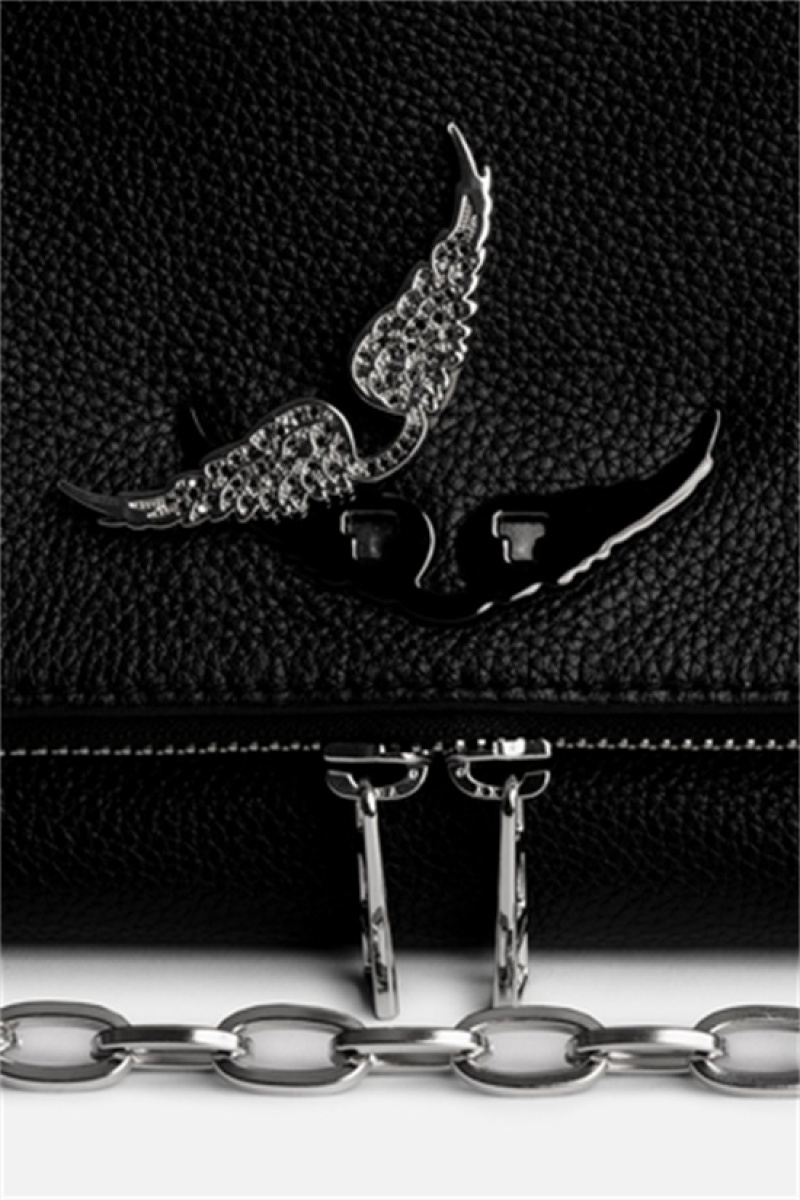 Zadig And Voltaire Rocky Swing Your Wings Noir Silver | ZV-256120