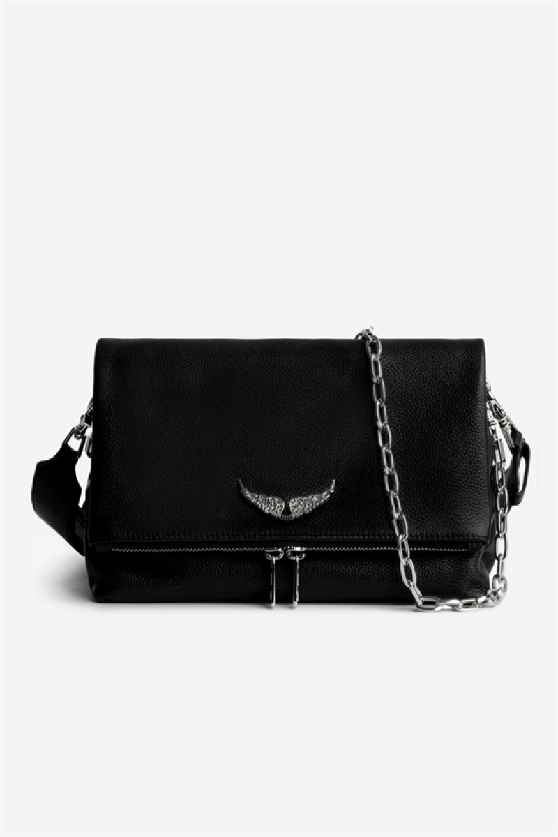 Zadig And Voltaire Rocky Swing Your Wings Noir Silver | ZV-256120