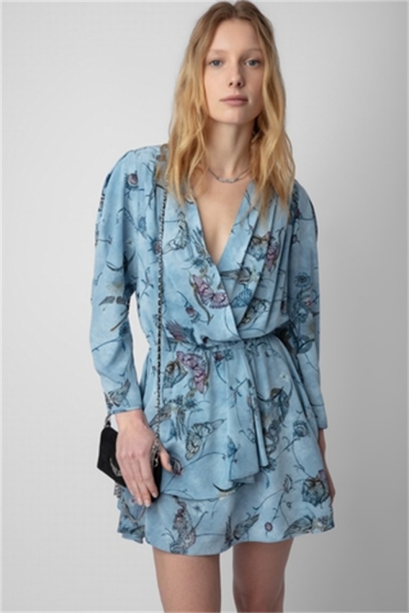 Zadig And Voltaire Rogers Silk Dress Glacier | ZV-256394