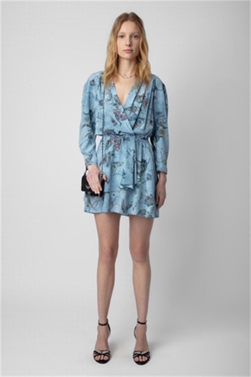 Zadig And Voltaire Rogers Silk Dress Glacier | ZV-256394