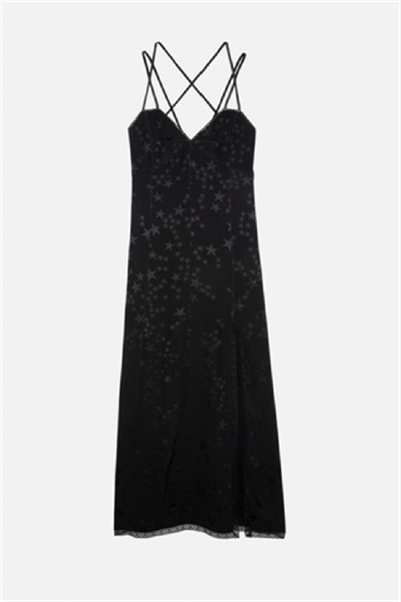 Zadig And Voltaire Rohal Silk Dress Black | ZV-256389