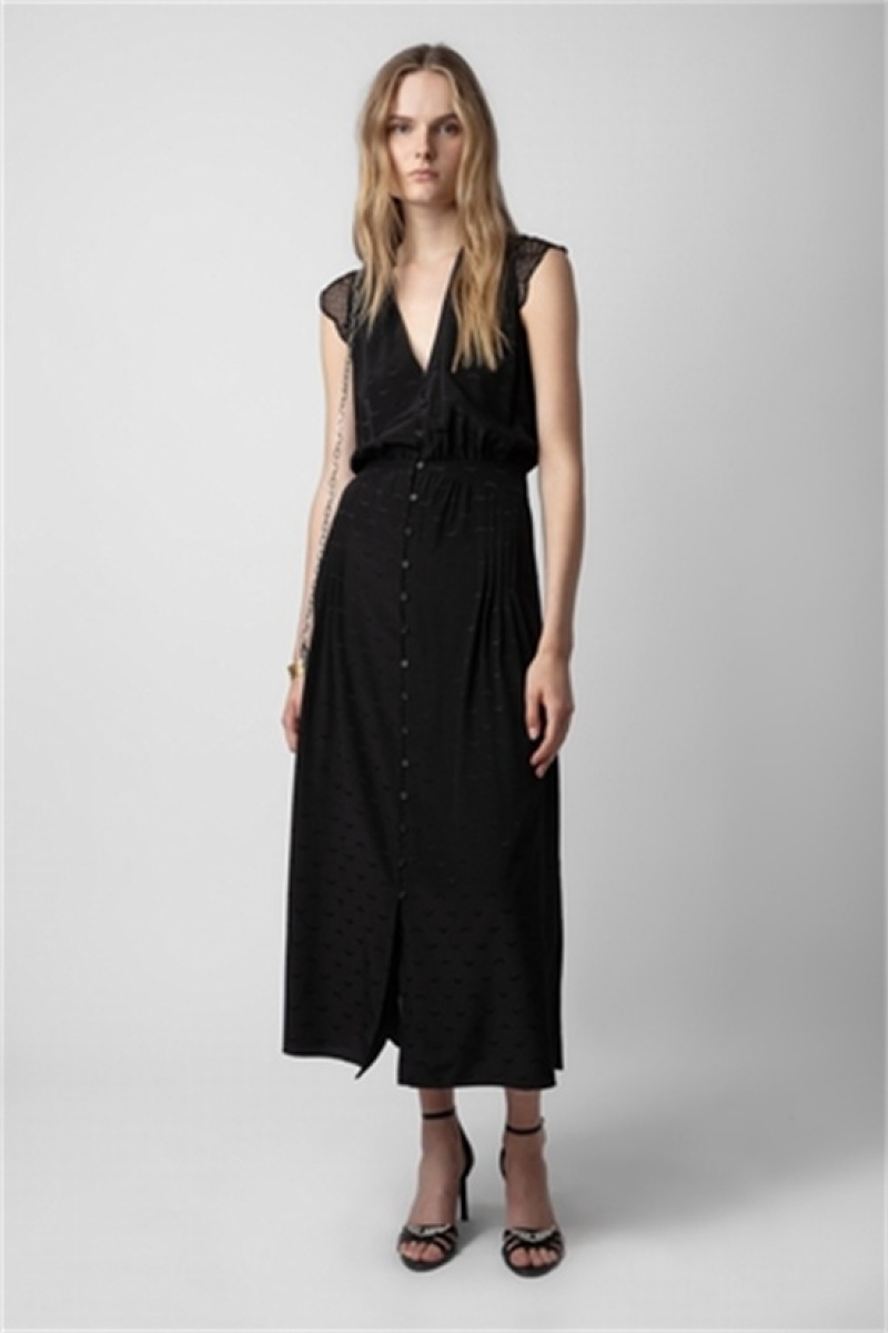 Zadig And Voltaire Rolanys Dress Black | ZV-256401