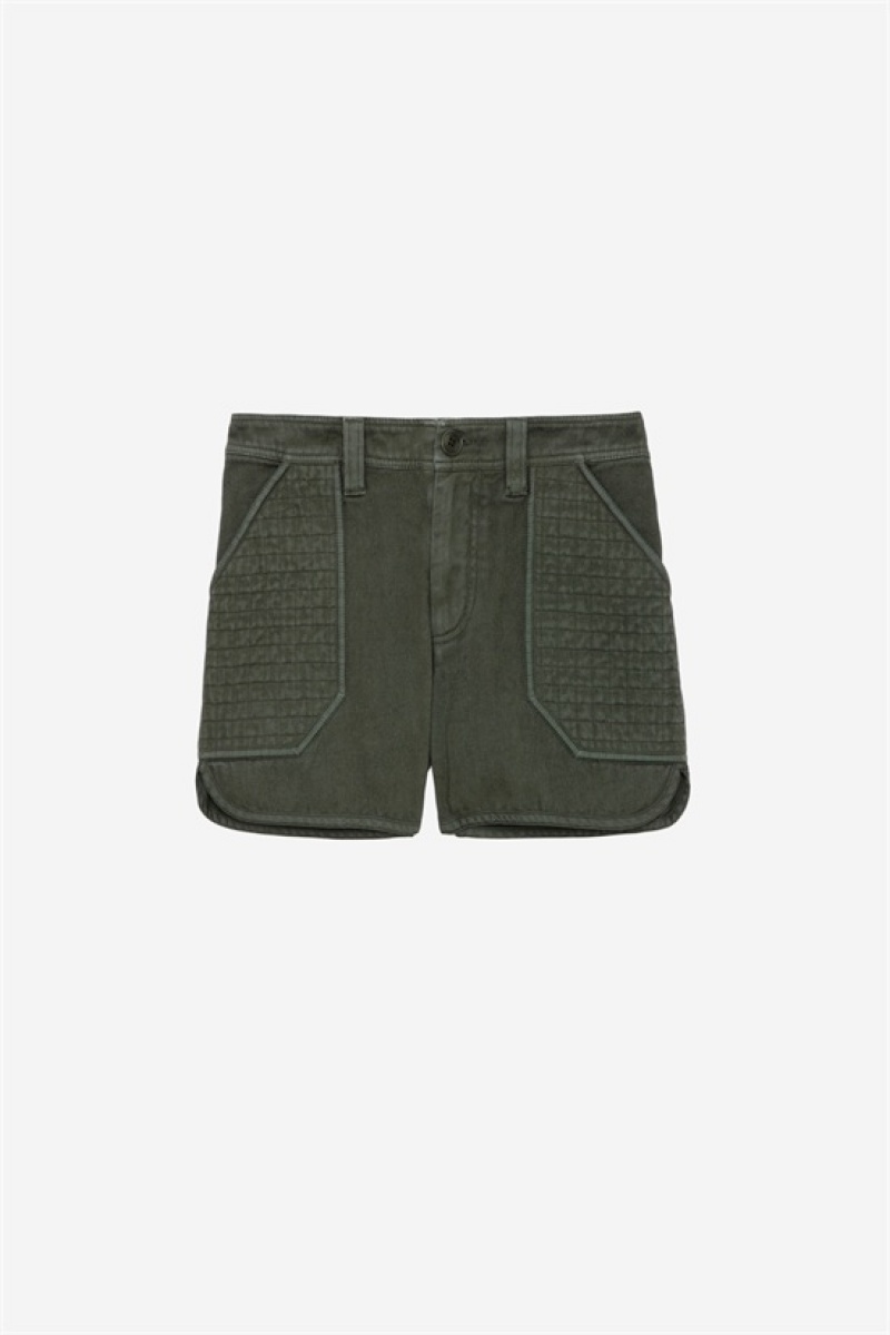 Zadig And Voltaire Sei Shorts Kaki | ZV-256231