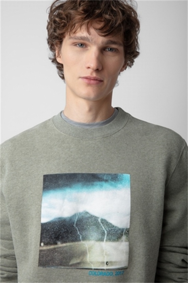 Zadig And Voltaire Simba Photoprint Sweatshirt Trellis | ZV-255742